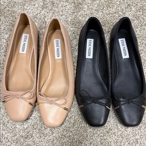 Steve Madden Women's Flats - Black and Cream